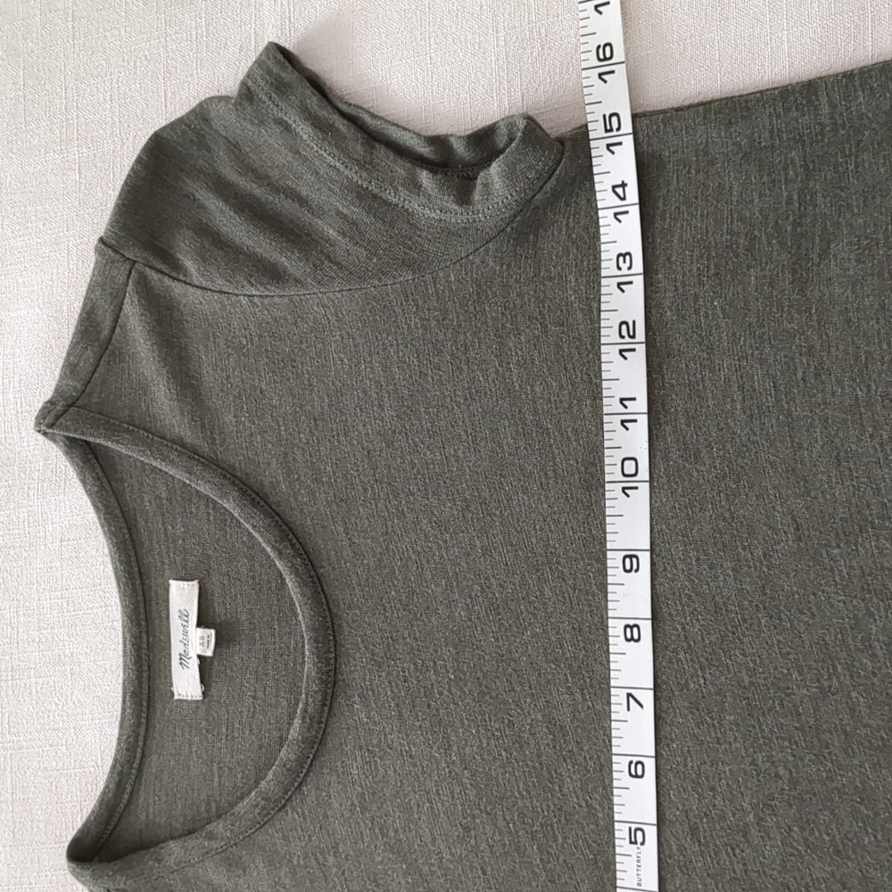 Madewell Highland Olive Green Relaxed Tee Shirt Midi Dress Women's Size XS - Picture 8 of 10
